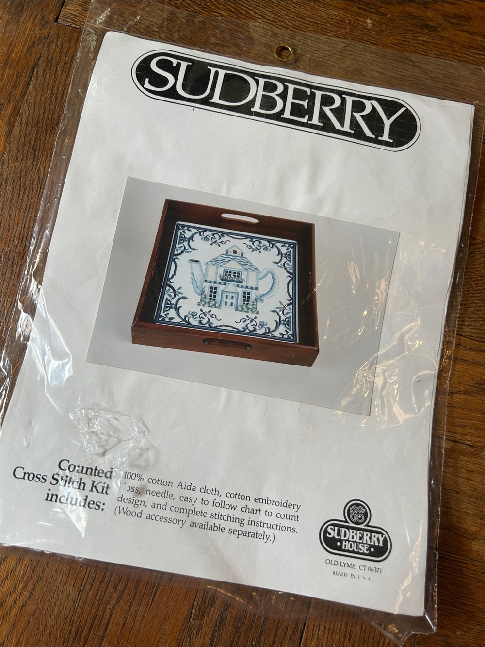 Vintage Sudberry House Teapot Cottage Cross Stitch Kit
